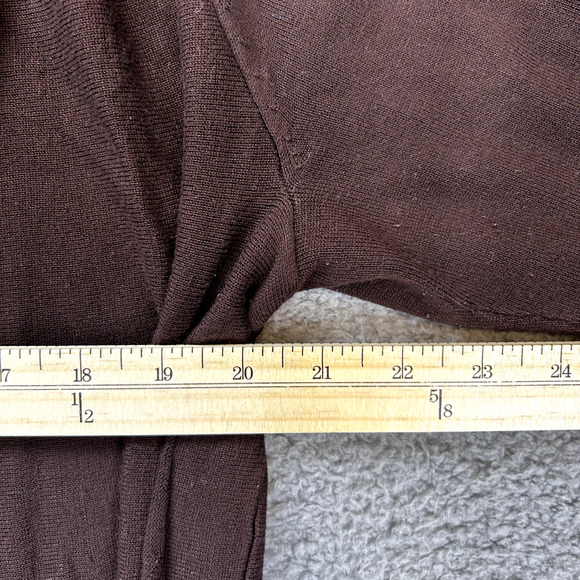 Karen Scott Brown Long Sleeve Open Shirt Womens Size XL - Picture 4 of 10